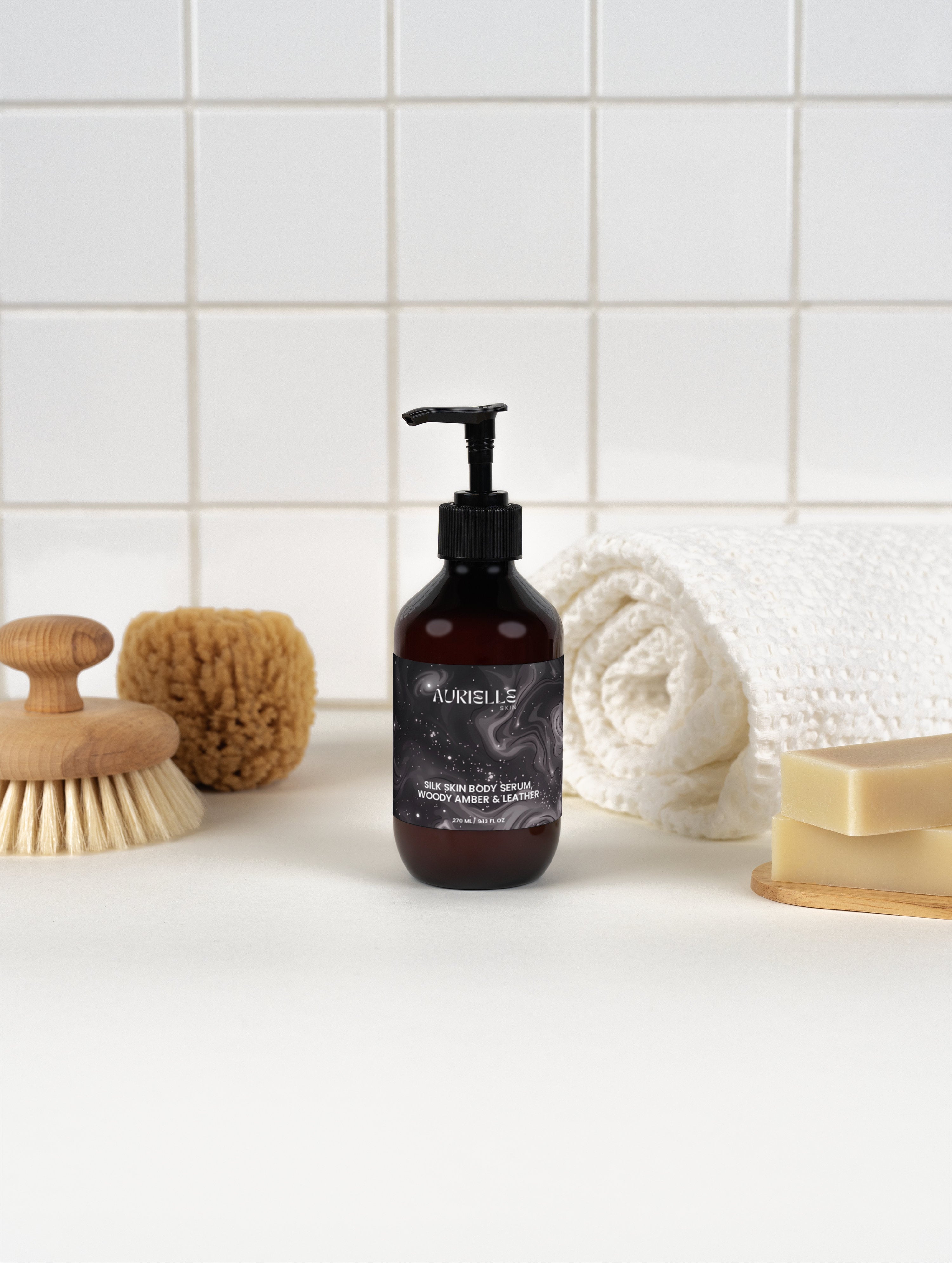 Silk Skin Body Serum, Woody Amber & Leather