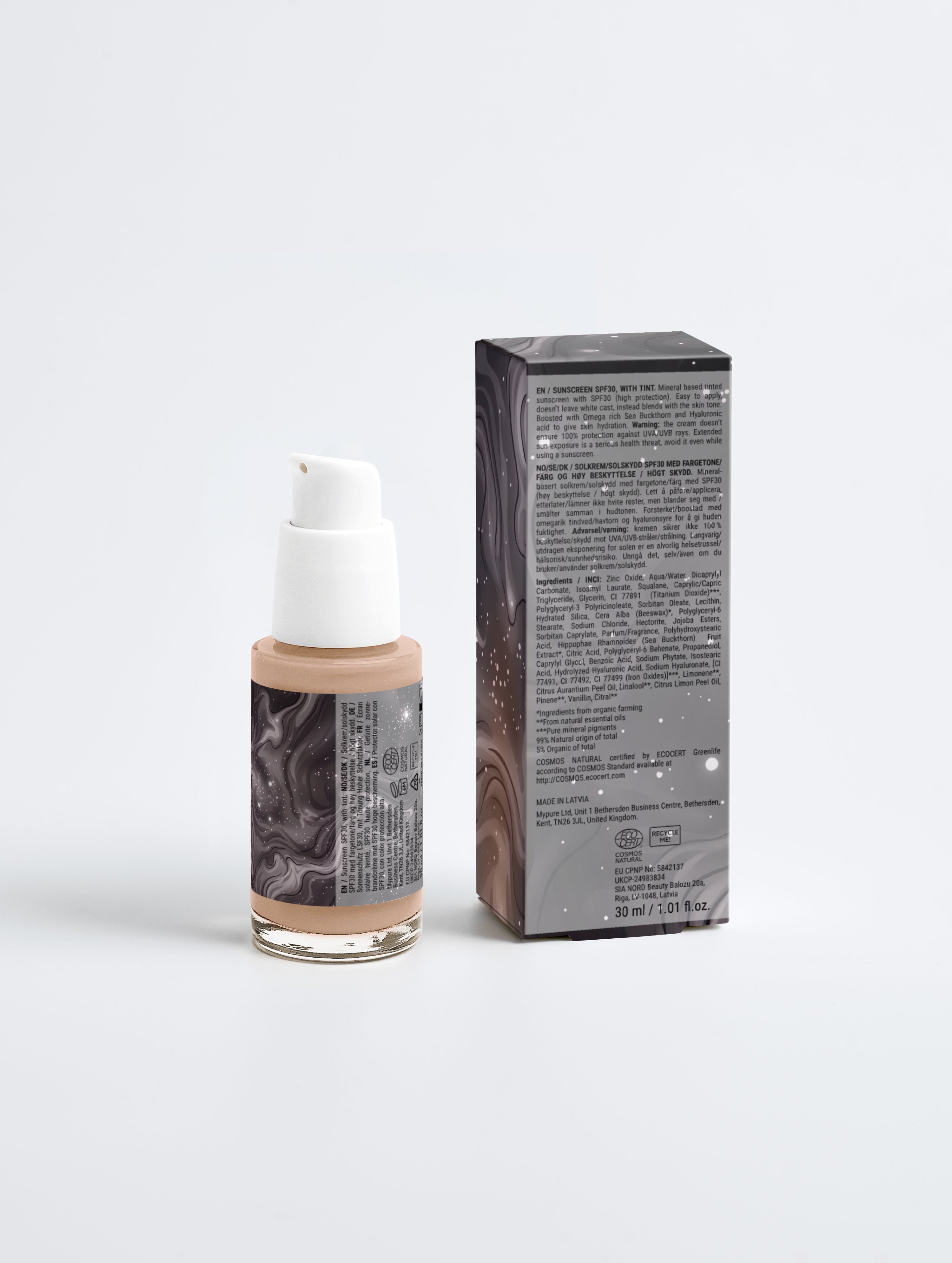 Sunscreen SPF30, with tint
